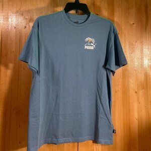 NEW! PUMA MID 90S XL Extra Large Boys Graphic Print T-Shirt Tee Shirt Blue